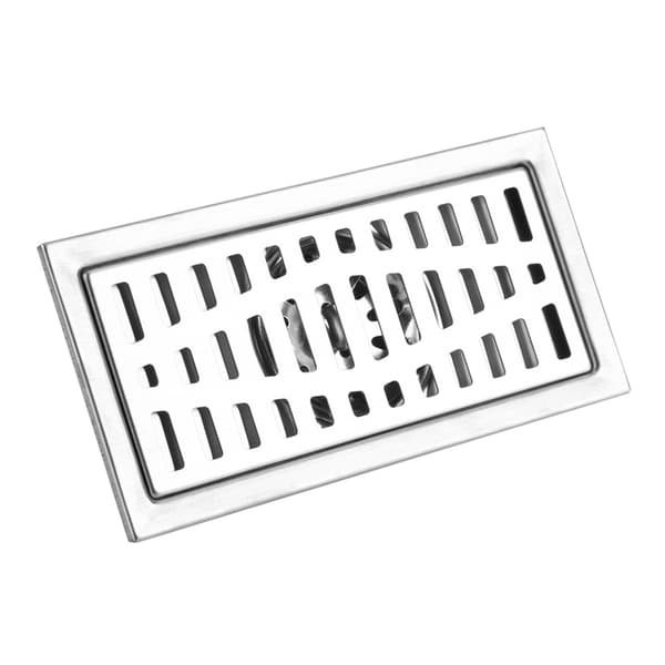 20x10cm Rektangulær Gulvafløb i Rustfrit Stål til Badeværelse Bruser Køkken Affaldsrist