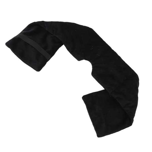 Premium vægtet sovemaske med blød elastisk rem til natterejsen, sort
