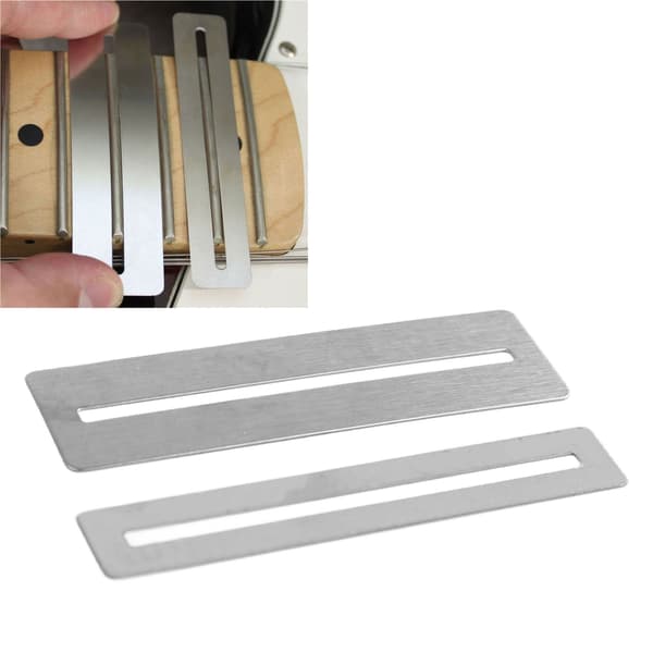 Metallgitarrbandskydd 2-pack, 8 cm, rostfritt och robust greppbrädeskydd för el- och akustiska gitarrer