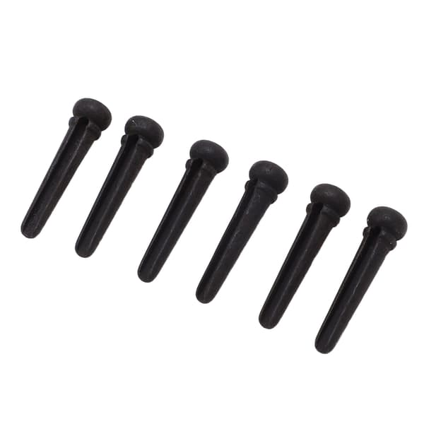 6 st gitarrstallstift Ebenholts Delikat Enkel Lång Livslängd Standard Gitarrstift Set Svart