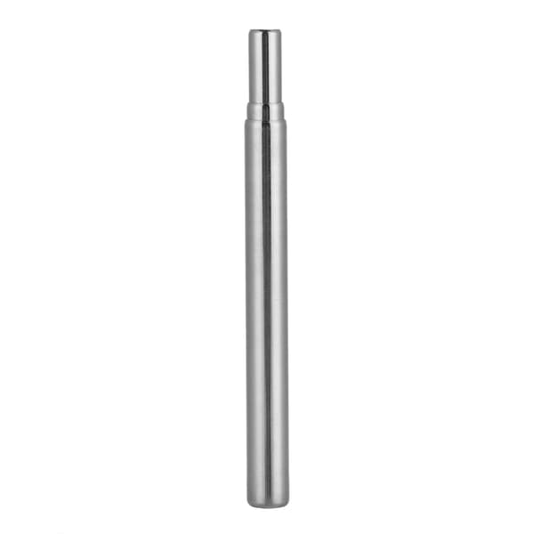 Infällbart bärbart sugrörskit i rostfritt stål (blått aluminiumfodral sugrör+borste+karbinhake)