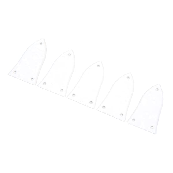 5-pack vit gitarrhalsstångsskyddssats 3-håls plast el- och basgitarrhalsstångsskyddsplåtsats