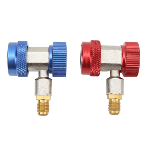 2-pack R134A AC snabbkoppling hög låg sidoadapter, justerbar anslutningssats