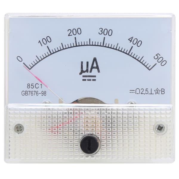 85C1 DC 0~500UA ABS Pointer Amperemeter Ampere Meter Panel Høj Nøjagtighed Strømmåler