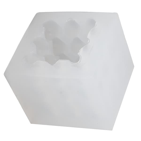 3D Hjerte Terning Aromaterapi Lys Silikoneform Fødevaregodkendte Lysforme til Bryllupper Jubilæer