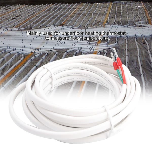 3 meter gulvvarme termostat tilbehør gulvtemperatur sensor probe kabel
