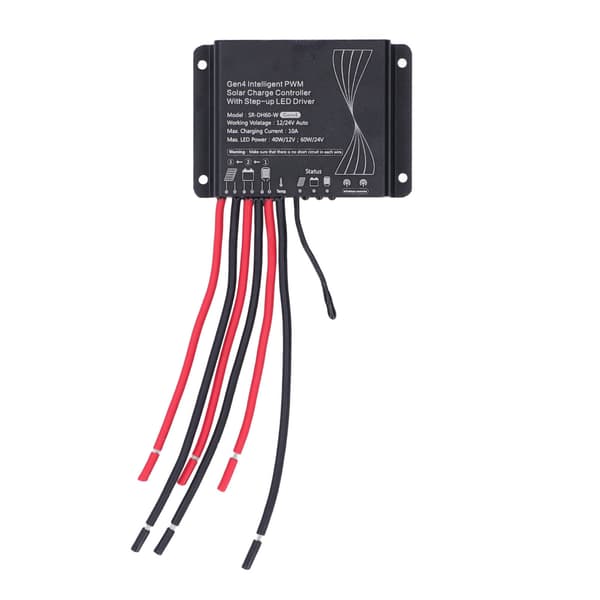 Solladdningsregulator 12V 24V PWM Batteriladdningsregulator med LED Stepper Driver