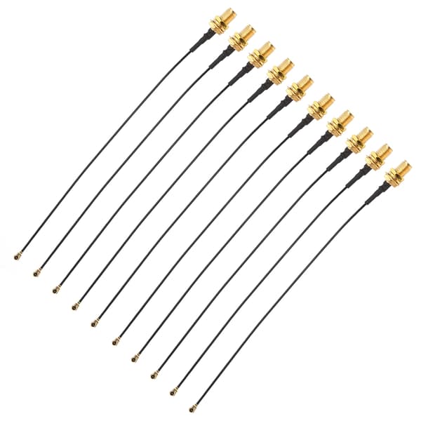 10 stk. RF-adapter Pigtail-kabel IPEX til SMAk U.FL antenneføder 15 cm jumperkabel til ansigtsgenkendelsesmodul