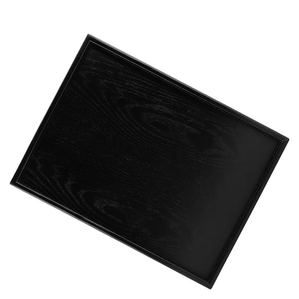 Rektangulär form massivt trä te kaffe snacks mat måltider serveringsbricka tallrik brickor 40 x 30 cm