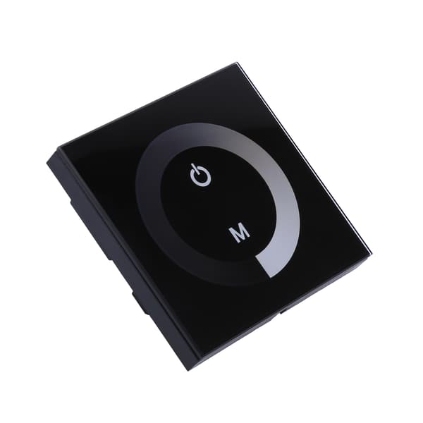 Enfärgad Touchpanel Dimmer Väggströmbrytare Kontroller LED Ljuslist DC 12V-24V Svart
