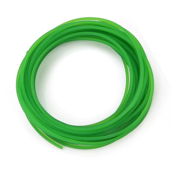 Grøn ru overflade PU polyurethan rundrem til drivtransmission (6mm*10m)