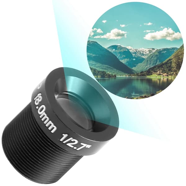 8 mm 1080P vidvinkel CCTV säkerhetskameralinsbyte – 1-pack