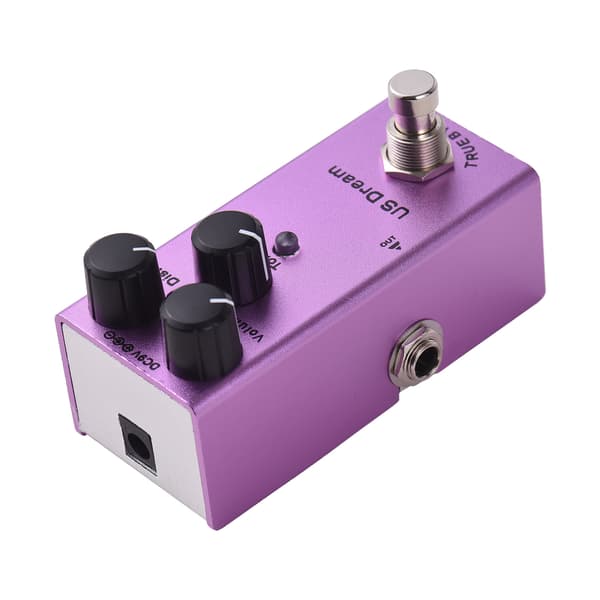 US Dream Metal Distortion Gitarr Stompbox, True Bypass, Vol/Dist/Tone-kontroller, 9V DC, 6.35mm Ingång/Utgång, Elgitarr FX Pedal