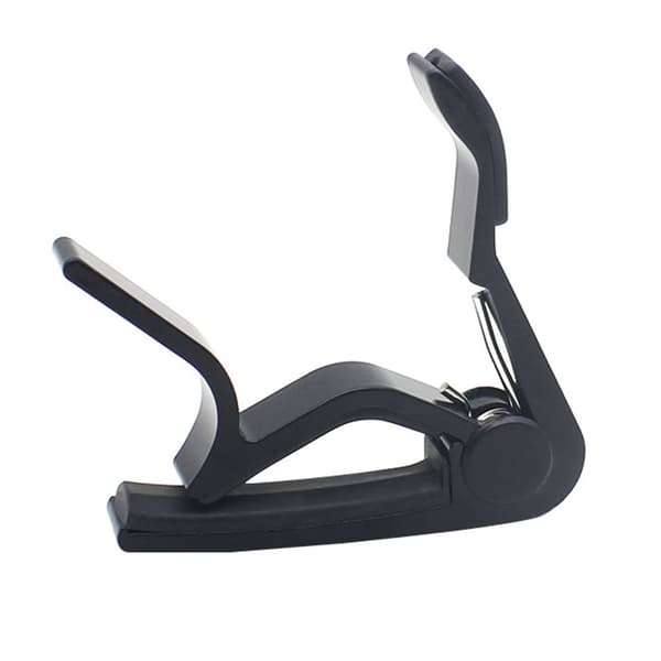 Snabbkoppling Trigger Clamp Key Capo i legering för 6-strängad akustisk klassisk gitarr (svart)