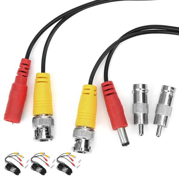 4-pack BNC Video Strömkablar 10m CCTV Övervakningssystem Kablar
