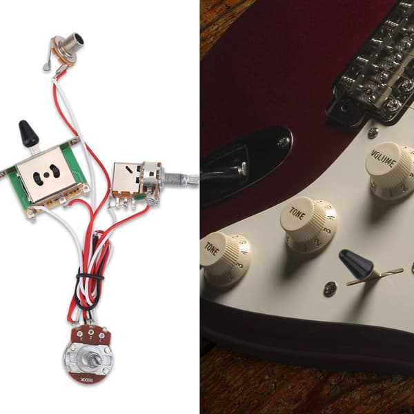 Elektrisk guitar metallisk ledningsnet forudkablet sæt 3-vejs switch potte sæt