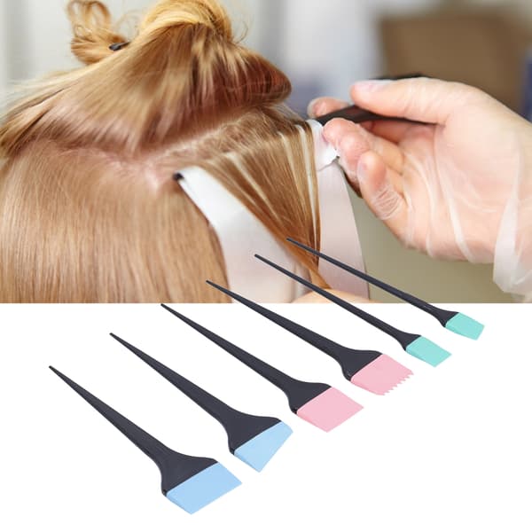 6-delt silikone hårfarveapplikatorbørstesæt til hjemmesalon og professionelle hårbehandlinger