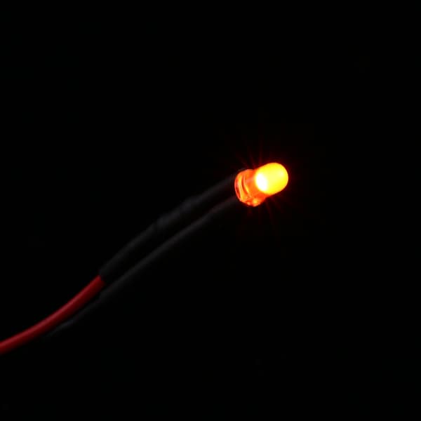 50 stk. Forbundne DC12V Diffuse LED-dioder Flerfarvet Lys 3mm Orange(#2)