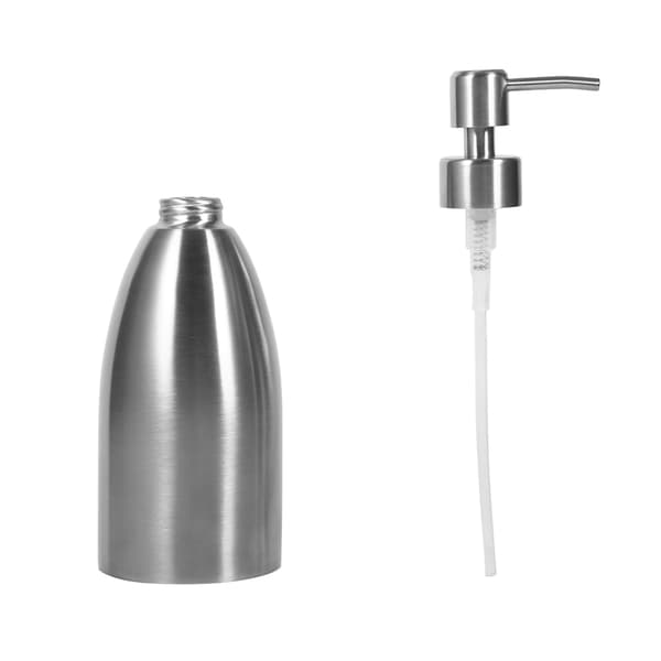 500 ml sæbedispenser i rustfrit stål til køkkenvask, badeværelse, shampoo-boks, sæbebeholder