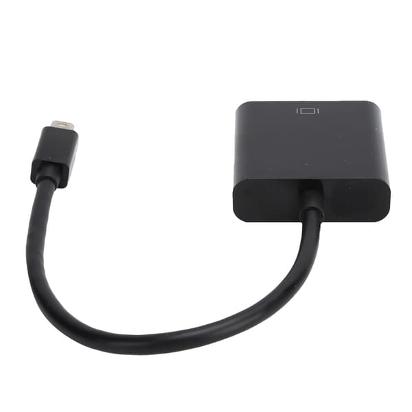 Mini DisplayPort til VGA-adapterkonverter, ABS-hus, sort, til ThinkPad bærbar computer og pc