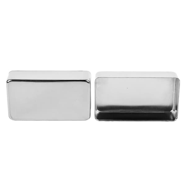 2-pack inkapslat Humbucker Pickup-skydd, stängd dubbelspolig elgitarrdel, mässingshus, silver