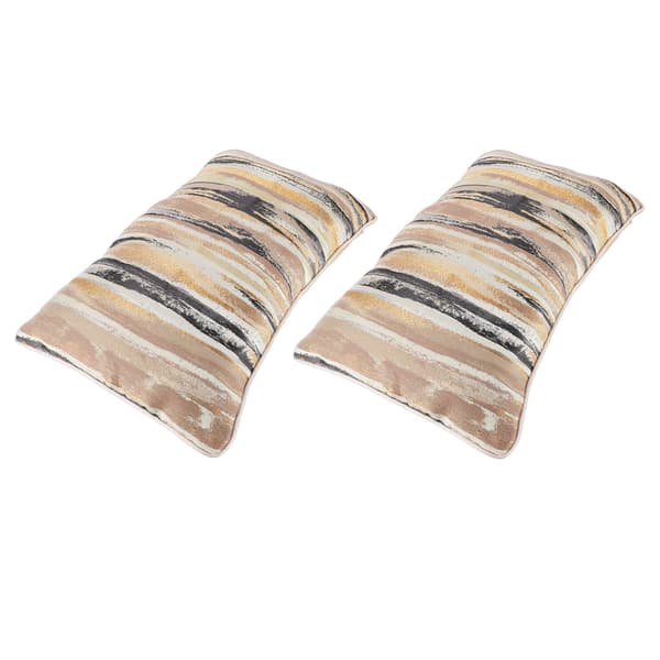 2PK Boho Chic Dekorative Pudebetræk i Polyester til Sofa, Senge og Stue, Sort Guld 50.8x30.5cm/20x12in
