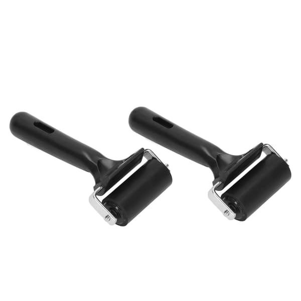 2-pack Brayer Roller 6 cm gummifärgrulle för tryck, målning, stämpling och hantverk