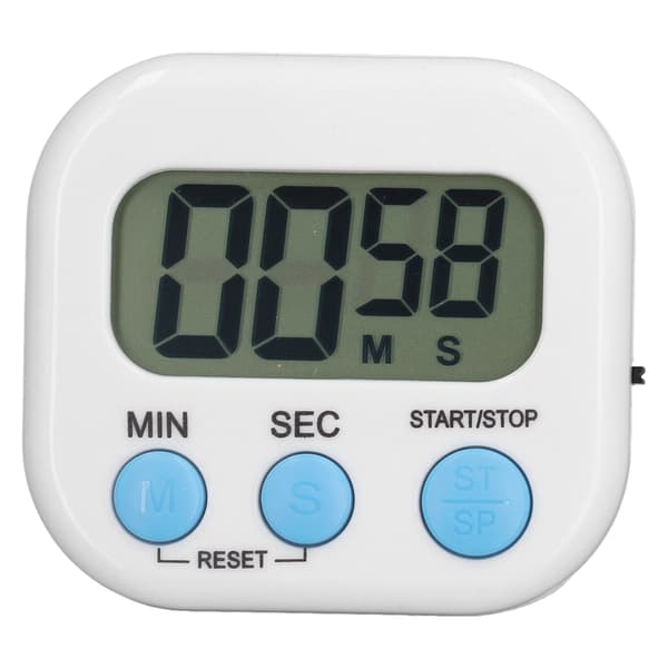 Digital Timer med Stor LCD-skærm, Nedtælling og Stopur, til Køkken og Studie