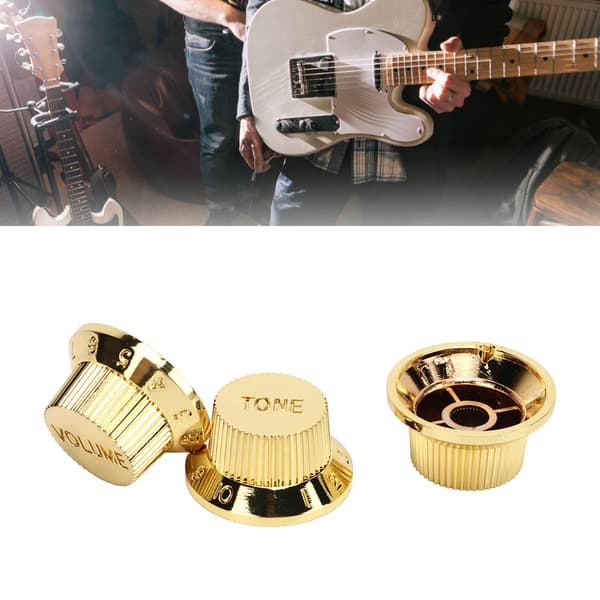 3PCS Basgitarr Volymkontrollratt Plast 2T1V Fint utförande Gitarr Potentiometerratt för ersättning