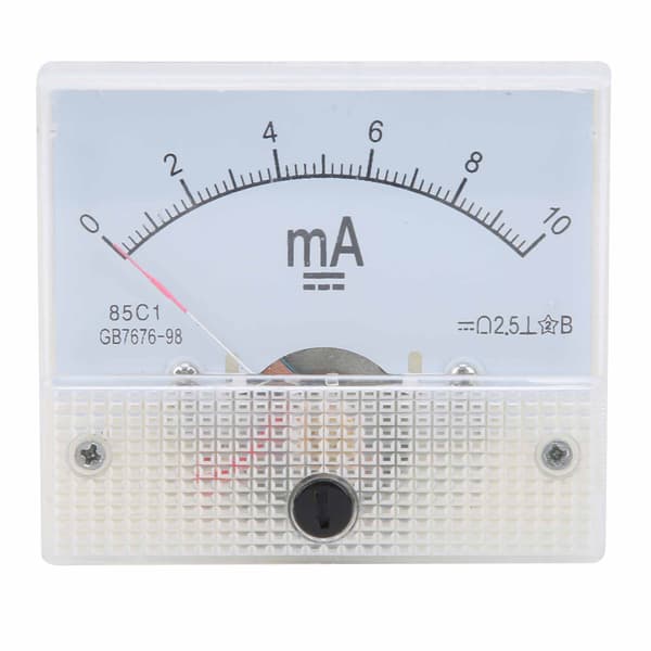 85C1 DC 0-10MA Pointer Amperemeter Hoved Amperemeter Panel Strømmåleinstrument