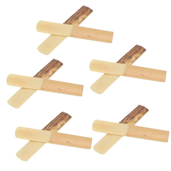 10 st bambu Bb 2.5 klarinettrör träfärg med plaströrskydd saxofondelar