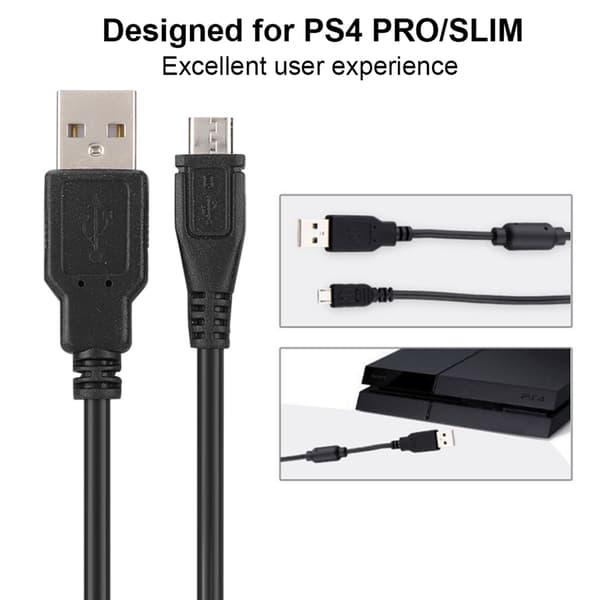 Magnetisk USB-laddningskabel 1,8M för PS4, Slim & Pro Controller Gamepad