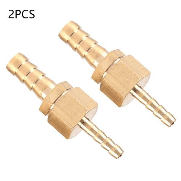 2 stk. 4-6 mm messingfittings slangestuds reduktionspropforbindelse
