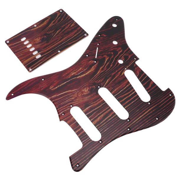Gitarr SSS PVC Plektrumskydd Scratchplate Shield Board Bakplatta Delar Tiger Stripes