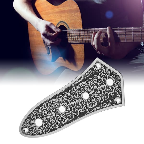1-pack svart kontrollplatta i aluminiumlegering med förkopplad volymkontroll för Jazz Bass-gitarrbyte