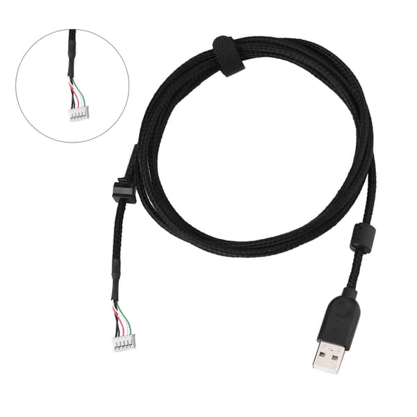 USB-museledning 2,19yd Plug & Play erstatningskabel til Logitech G502
