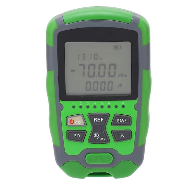 Fiberoptisk effektmåler -70~+10dBm Digitalt optisk kabeltester, 5W testsæt