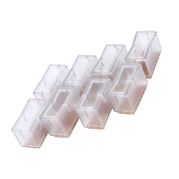 8 st / set stolsbensskydd rektangulära möbelbensskydd med gummisula (transparent)