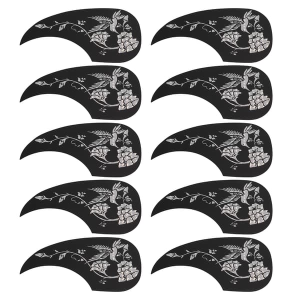 10 st gitarrskyddsplattor PVC Akustisk gitarr Scratch Pickguard Stränginstrumenttillbehör Silver