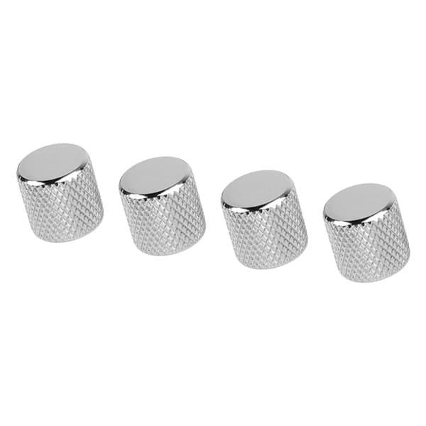 4 st elgitarrrattar set metallpotentiometerlock volymtonkontroll för bas silver