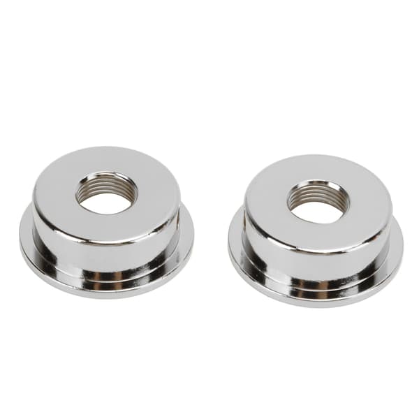 2 st TL elgitarr rund metall elektrosocket jackplatta med monteringsskruvar silver