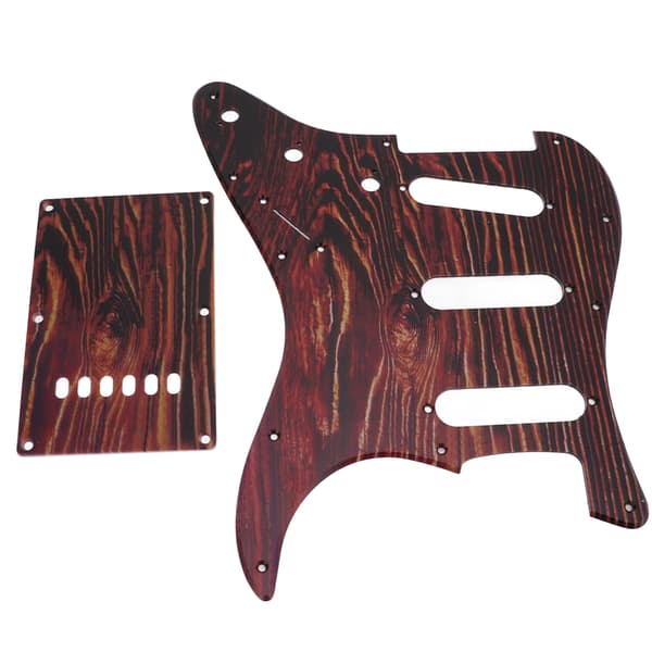 Gitarr SSS PVC Plektrumskydd Scratchplate Shield Board Bakplatta Delar Tiger Stripes