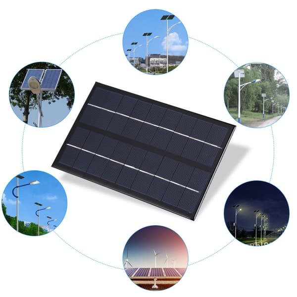 3W 9V Mini Polykrystallinsk Solpanel til DIY Solcellelampe Telefon Batterioplader