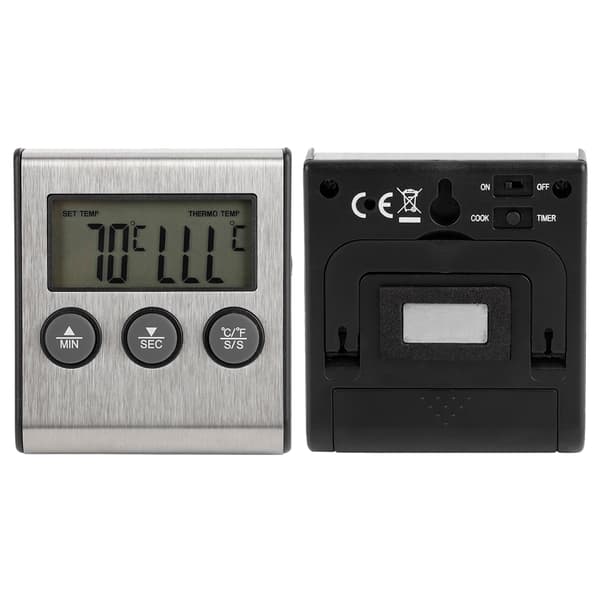 BBQ Termometer Kött Matlagningssond Termometer med Timer Temperaturmätverktyg