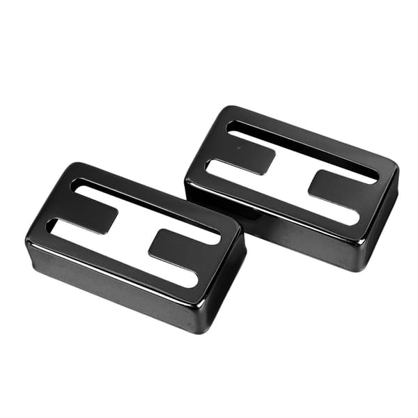 Svarta H-typ mässing elgitarr Humbucker-skydd 2-set, dubbelspole skal med hög hårdhet