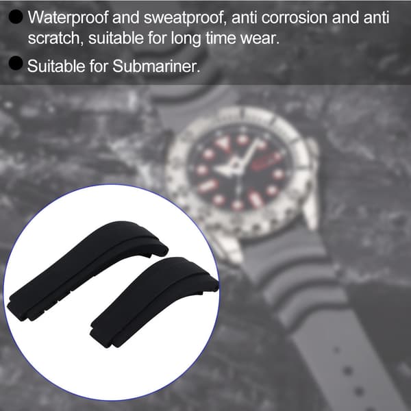 Erstatning Premium Silikone Urrem Sort Urrem til Submariner