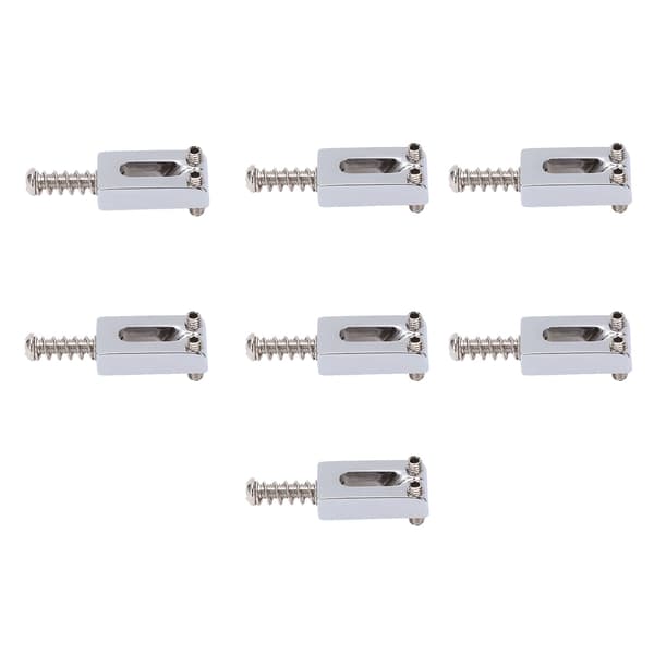 7-pack silvermetall elektrisk gitarr rullsträngsbro sadlar standardstorlek kompakt reservdel för gitarr
