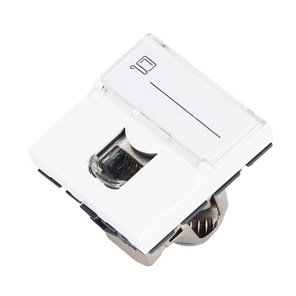 Netværksstikmodul CAT6A RJ45 Fransk Adapter Skærmet ABS Tilbehør til Computer