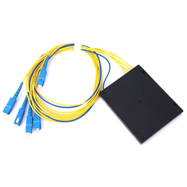 PLC Fiber Splitter Single Mode Lav Indsættelsestab 1X4 SC/UPC Interface til Hjemmekabling