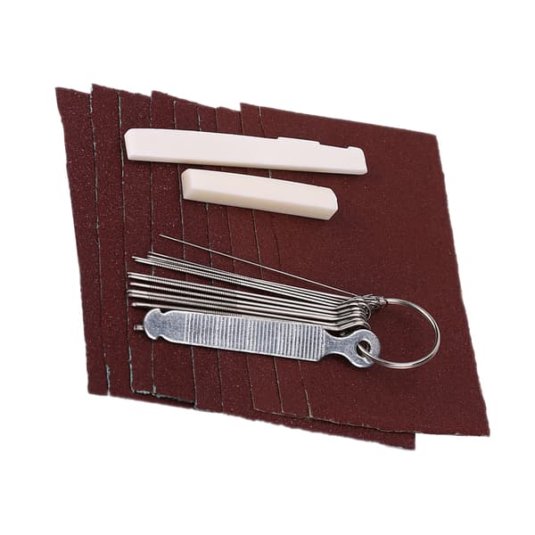 Guitar Bone Bridge Saddle Nuts Sandpaper File Set DIY Luthier Tool Kit